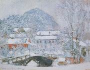 Claude Monet Sandviken Village in the Snow oil painting